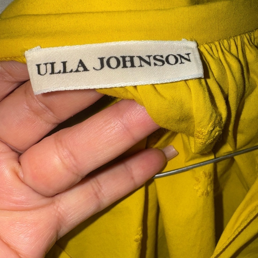 Ulla Johnson Bow Yellow 100% Cotton Ruffle by the waist Sz 8. - Picture 10 of 11